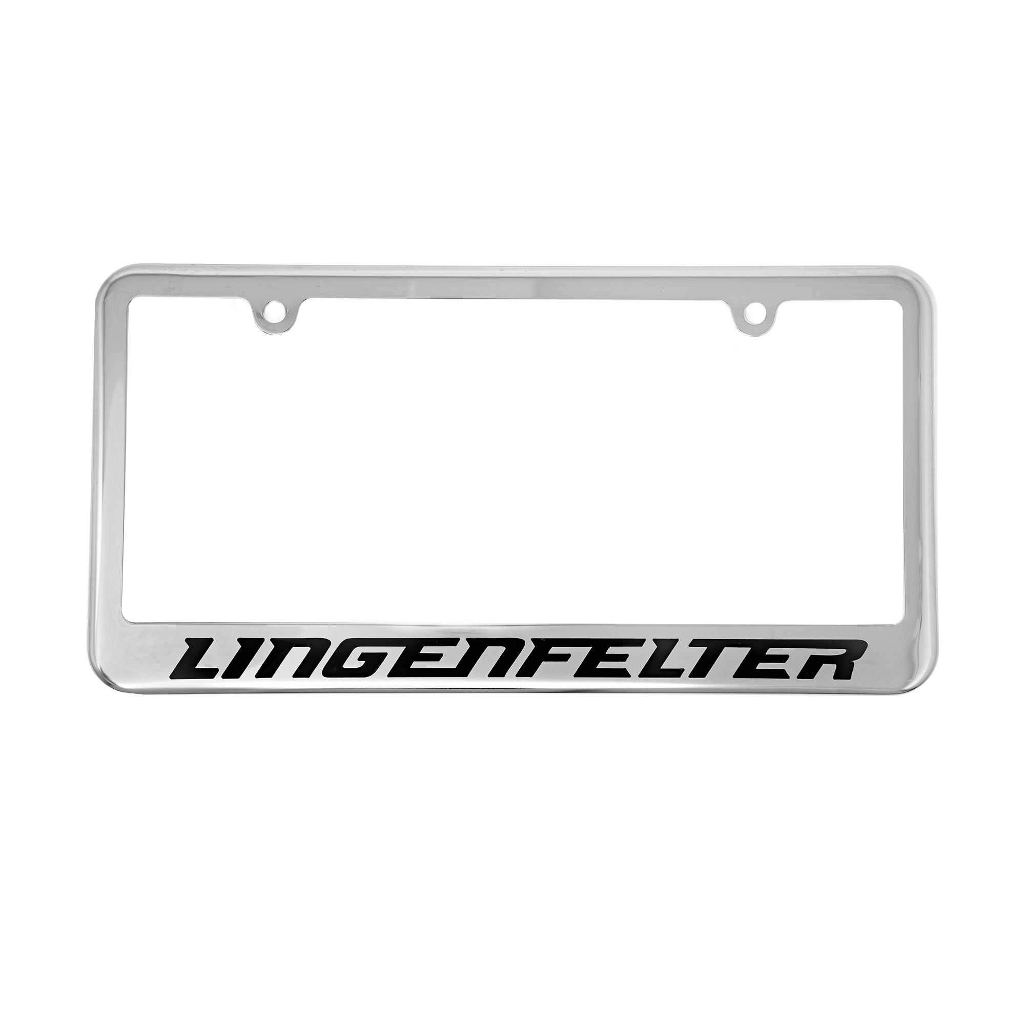 Lingenfelter CNC Logo Chrome Finish License Plate Frame - lingenfelter.com